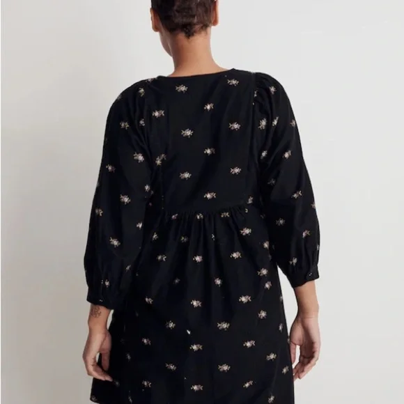 Madewell Corduroy Quilted-Bib Mini Dress in Blurred Ikat XS - Picture 4 of 7